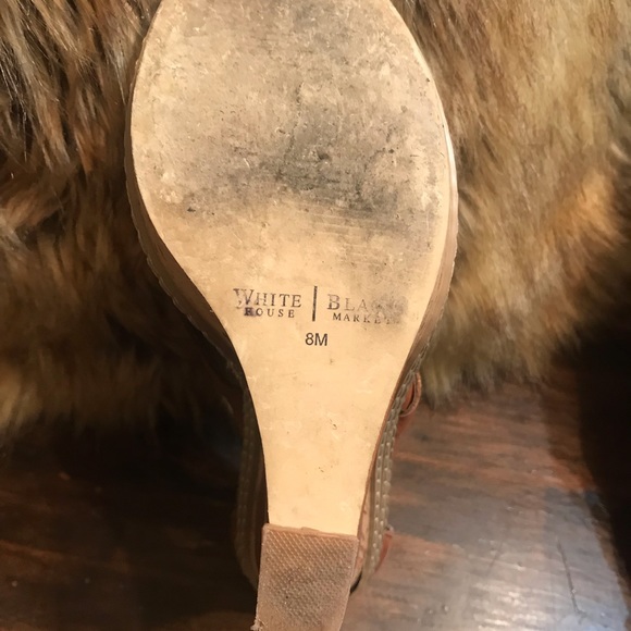 Brown leather White House Black Market wedges. - Picture 6 of 6